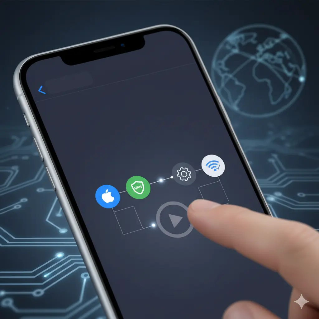 Быстрая команда для включения VPN на iPhone